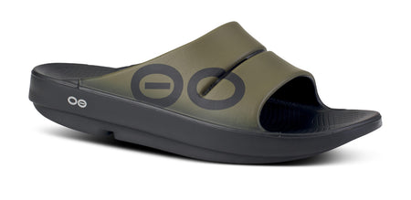 Sandalia Unisex OOFOS Recovery Ooahh Sport Verde Táctico