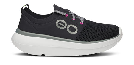 Zapatilla para mujer OOFOS OOMY Stride Negro/Blanco