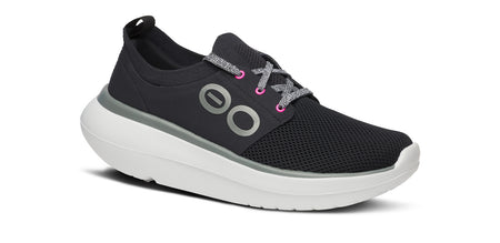 Zapatilla para mujer OOFOS OOMY Stride Negro/Blanco